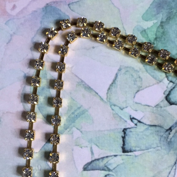 New! Rhinestone Tassel Choker Necklace - Picture 4 of 8